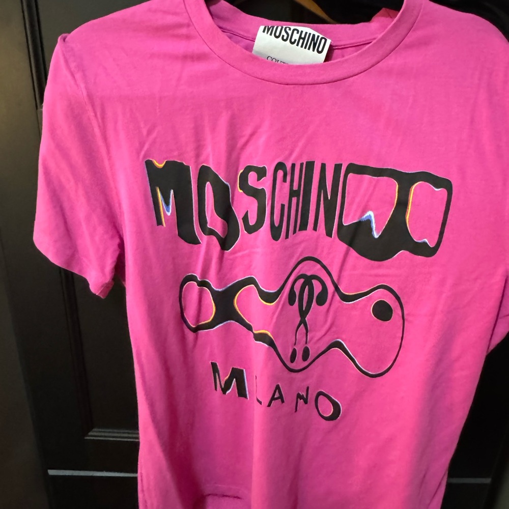 Moschino Pink Graphic T-Shirt